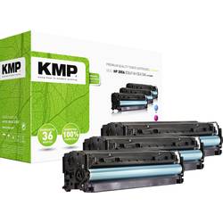 KMP Toner náhradní HP 305A, CE411A, CE412A, CE413A kompatibilní kombinované balení azurová, purppurová, žlutá 3400 Seiten H-T196 CMY 1233,0030