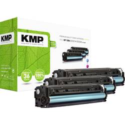 KMP Toner náhradní HP 128A, CE321A, CE322A, CE323A kompatibilní kombinované balení azurová, purppurová, žlutá 1300 Seiten H-T144 CMY 1227,0030