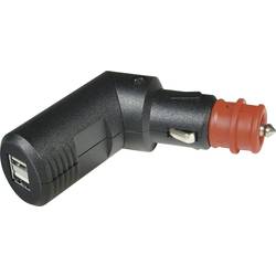 ProCar 2x USB napájecí adaptér, zahnutý Proudová zatížitelnost (max.)=5 A Vhodný pro USB A Adaptér 12 V na 5 V, 24 V na 5 V