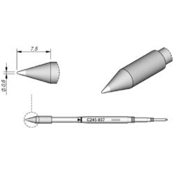 JBC Tools C245937 pájecí hrot oblý, rovný Velikost hrotů 0.6 mm Obsah 1 ks