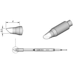 JBC Tools C245912 pájecí hrot oblý, zkosený Velikost hrotů 3.0 mm Obsah 1 ks