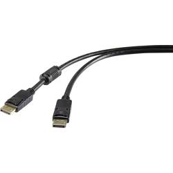 Renkforce DisplayPort kabel Konektor DisplayPort, Konektor DisplayPort 7.50 m černá UHD 4K @ 60 Hz pozlacené kontakty, s feritovým jádrem RF-3433994 Kabel