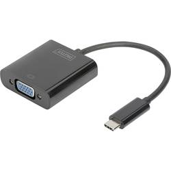 Digitus DA-70853 USB / VGA adaptér [1x USB-C® zástrčka - 1x VGA zásuvka] černá 15.00 cm