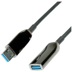 Roline USB kabel USB 3.2 Gen1 USB-A zásuvka, USB-A zástrčka 20.00 m černá 12.04.1077