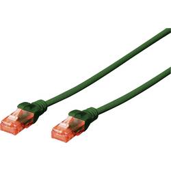 Digitus DK-1617-050/G RJ45 síťové kabely, propojovací kabely CAT 6 U/UTP 5.00 m zelená s ochranou 1 ks