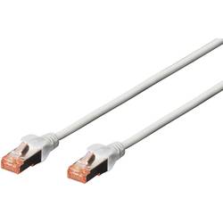 Digitus DK-1644-010 RJ45 síťové kabely, propojovací kabely CAT 6 S/FTP 1.00 m šedá bez halogenů, kroucené páry , s ochranou, samozhášecí 1 ks