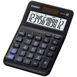 Casio MS-20F stolní kalkulačka, displej (počet míst) 12, na baterii, solární napájení, černá