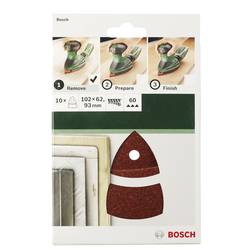 Bosch Accessories 2609256A65 univerzální brusný papír na suchý zip, s otvory Zrnitost 180 (d x š) 102 mm x 62.93 mm 10 ks