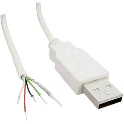 USB zástrčka 2.0, typ A s otevřeným koncem USB A zástrčka 2.0 TC-2524011 TRU COMPONENTS Množství: 100 ks