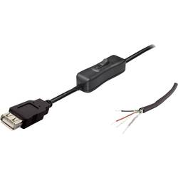 USB kabel se spínačem zásuvka, rovná TC-2509040 TRU COMPONENTS Množství: 1 ks