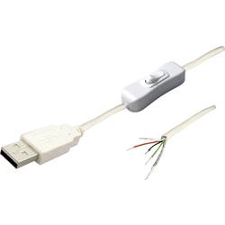 USB kabel se spínačem zástrčka, rovná TC-2509039 TRU COMPONENTS Množství: 1 ks