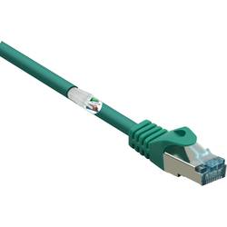 Renkforce RF-5462398 RJ45 síťové kabely, propojovací kabely CAT 6A S/FTP 15.00 m zelená s ochranou, samozhášecí 1 ks