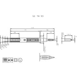 Stäubli PP-115/4 bezpečnostní zkušební hrot konektor 4 mm CAT II 1000 V červená 1 ks