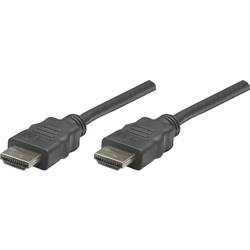 Manhattan HDMI kabel Zástrčka HDMI-A, Zástrčka HDMI-A 1.00 m černá 308816 HDMI kabel