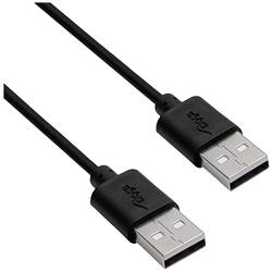 Akyga USB kabel USB-A zástrčka, USB-A zástrčka 1.80 m černá AK-USB-11