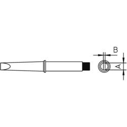 Weller 4CT5C7-1 pájecí hrot dlátový, rovný Velikost hrotů 3.2 mm Obsah 1 ks