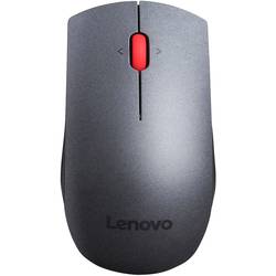 Lenovo Professional laserová drátová myš, bezdrátový, 5 tlačítko, 1600 dpi, šedá, červená