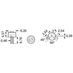 Bourns 3329H-1-104LF cermetový trimr lineární 0.5 W 100 kΩ 240 ° 260 ° 1 ks