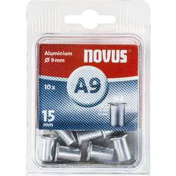 Novus Office 106440900 slepá nýtovací matice (Ø x d) 9 mm x 15 mm M6 hliník hliník 10 ks