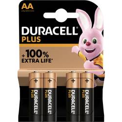 Duracell Plus-AA K4 tužková baterie AA alkalicko-manganová, 1.5 Ah, 1.5 V, 4 ks