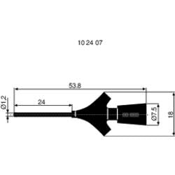 SKS Hirschmann MICRO-KLEPS sw krokosvorka, konektor 0,64 mm, CAT I, černá