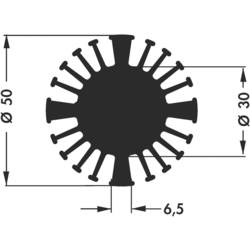 Fischer Elektronik 10021928 SK 602 15 SA LED chladič 2.5 K/W (Ø x v) 50 mm x 15 mm