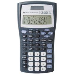 Texas Instruments TI-30 X IIS školní počítač, displej (počet míst) 11, solární napájení, na baterii, černá, stříbrná