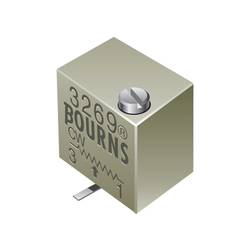 Bourns 3269W-1-502LF cermetový trimr lineární 0.25 W 5 kΩ 4320 ° 1 ks