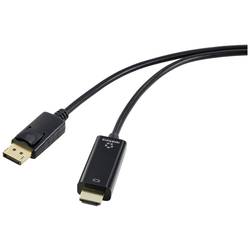 Renkforce DisplayPort / HDMI kabelový adaptér Konektor DisplayPort, Zástrčka HDMI-A 1.00 m černá RF-5179186 Kabel DisplayPort