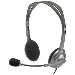 Logitech H111 Sluchátka On Ear kabelová, 981-000593, stereo, šedá, Redukce šumu mikrofonu