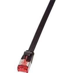 LogiLink CF2073S RJ45 síťové kabely, propojovací kabely CAT 6 U/FTP 5.00 m černá pozlacené kontakty 1 ks