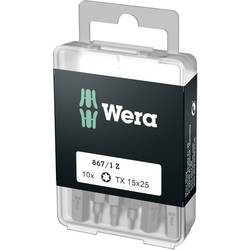 Wera 867/1 Z DIY SiS 05072407001 bit Torx T 15 nástrojová ocel legováno, vysoce pevné D 6.3 10 ks