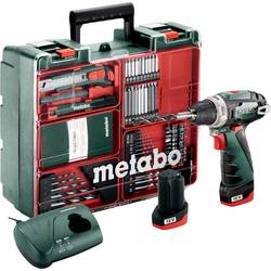 Metabo PowerMaxx BS 600080880 aku vrtací šroubovák 12 V 2 Ah Li-Ion vč. 2x aku, kufřík, vč. příslušenství