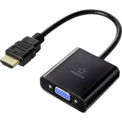 Renkforce HDMI / VGA kabelový adaptér Zástrčka HDMI-A, VGA pólové zásuvka 0.15 m černá RF-4531578 dvoužilový stíněný HDMI kabel