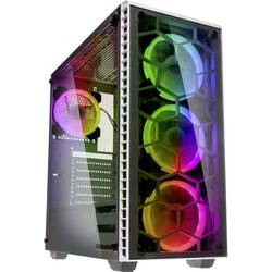 Kolink Observatory RGB midi tower PC skříň bílá 4 předinstalované LED ventilátory, boční okno, prachový filtr, instalace pevného disku bez nářadí