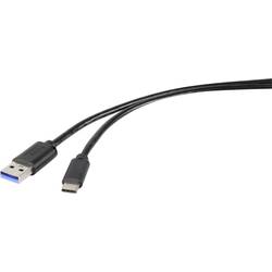 Renkforce USB kabel USB 3.2 Gen1 (USB 3.0 / USB 3.1 Gen1) USB-A zástrčka, USB-C ® zástrčka 1.80 m černá RF-4535906