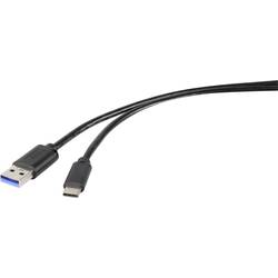 Renkforce USB kabel USB 3.2 Gen1 (USB 3.0 / USB 3.1 Gen1) USB-A zástrčka, USB-C ® zástrčka 3.00 m černá RF-4535908