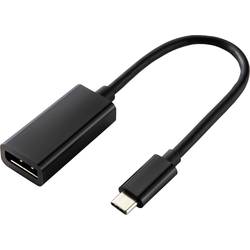 Renkforce USB-C® / DisplayPort kabelový adaptér USB-C ® zástrčka, DisplayPort zásuvka 0.14 m černá RF-4613070 Kabel pro displeje USB-C®