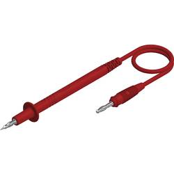 SKS Hirschmann PL 3 rot / red měřicí kabel 4 mm zástrčka lamelová zástrčka 4 mm 1.00 m červená 1 ks