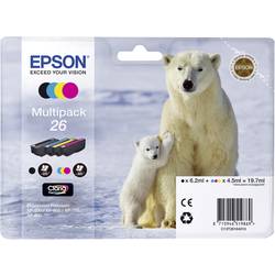 Epson Ink T2616, 26 originál kombinované balení černá, azurová, purppurová, žlutá C13T26164010