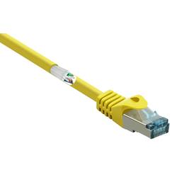 Renkforce RF-5088648 RJ45 síťové kabely, propojovací kabely CAT 6A S/FTP 2.00 m žlutá s ochranou, samozhášecí 1 ks