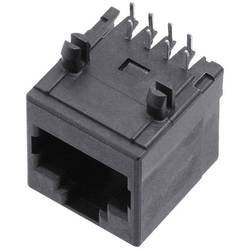 encitech RJJU-88-142-E7H-021 Konektor RJ45 3257-0008-02 zásuvka, vestavná horizontální Počet pólů 8P8C černá 1 ks