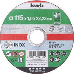 kwb 712112 řezný kotouč rovný 125 mm 1 ks Chrom-niklová ocel , neželezné kovy, ocel