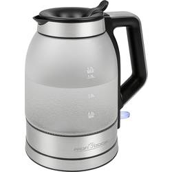 Profi Cook PC-WKS 1215 G rychlovarná konvice, bezšňůrová, ochrana proti přehřátí, nerezová ocel, černá, 501215