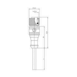 Lutronic 1200 04 002 2m upravený zástrčkový konektor pro senzory - aktory, 1065, piny: 4, 2.00 m, 1 ks