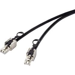 Renkforce RF-4538228 RJ45 síťové kabely, propojovací kabely CAT 6A S/FTP 1.00 m černá se stahovacím kroužkem pro odblokování 1 ks