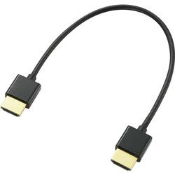 SpeaKa Professional HDMI kabel Zástrčka HDMI-A, Zástrčka HDMI-A 0.20 m černá SP-9076308 4K UHD, Audio Return Channel, pozlacené kontakty HDMI kabel