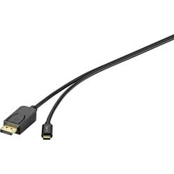 Renkforce USB-C® / DisplayPort kabelový adaptér USB-C ® zástrčka, Konektor DisplayPort 1.80 m černá RF-4538166 Kabel pro displeje USB-C®