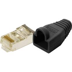 LogiLink MP0012 Konektor RJ45 CAT 5e, stíněný MP0012 zástrčka, rovná počet pólů: 8P8C černá 100 ks