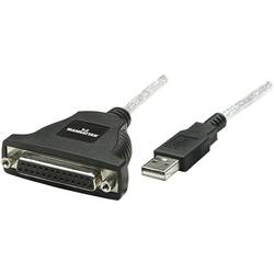 Manhattan USB kabel [1x USB 1.1 zástrčka A - 1x D-SUB zásuvka 25pólová] Adapter 1.80 m